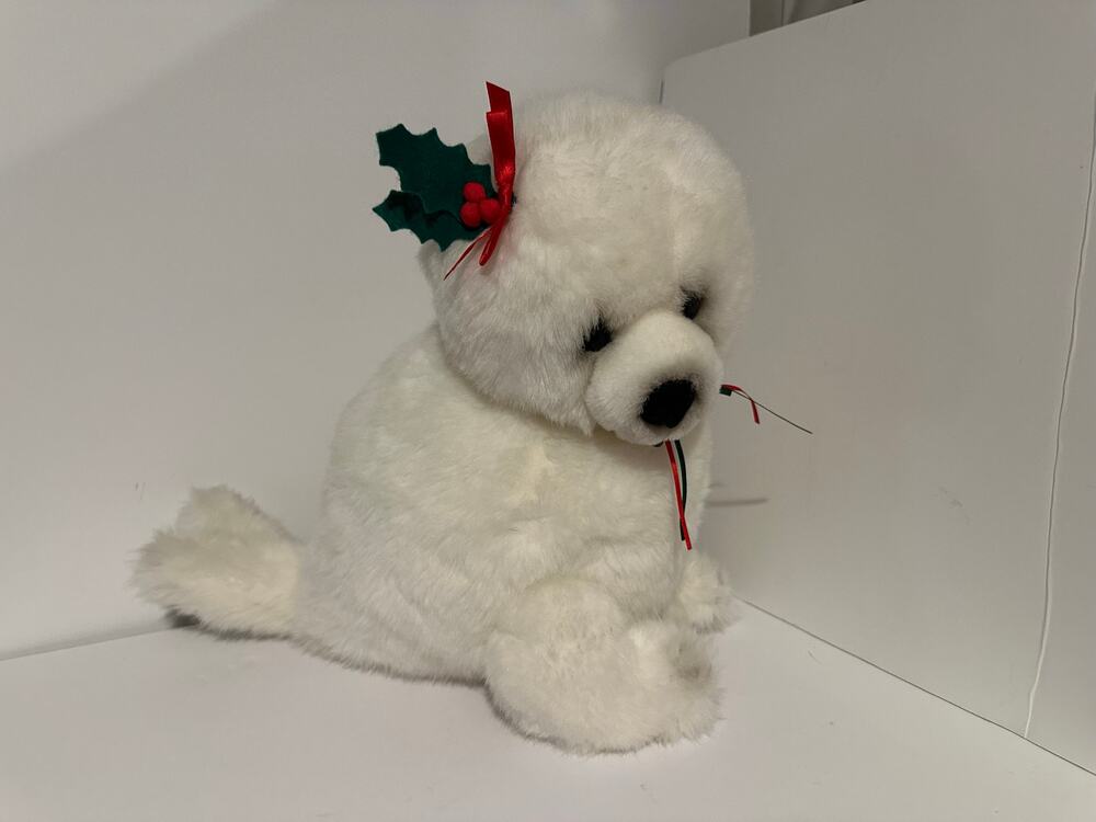 Gund White seal Fashion Bug plush 1993 vintage